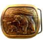 Vintage 1976 Mom & Baby Bear Belt Buckle by Indiana Metal Craft