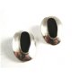 Sterling Silver & Black Onyx Pieced Earrings Signed ND