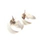 Sterling Silver & Black Onyx Pieced Earrings Signed ND