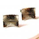 Vintage Silver Tone Rectangular Cufflinks