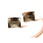 Vintage Silver Tone Rectangular Cufflinks