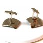 Vintage Silver Tone Rectangular Cufflinks