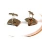 Vintage Silver Tone Rectangular Cufflinks