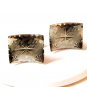 Vintage Silver Tone Rectangular Cufflinks