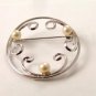 Vintage Beau Sterling Silver And Pearl Brooch