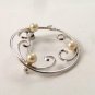 Vintage Beau Sterling Silver And Pearl Brooch
