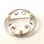 Vintage Beau Sterling Silver And Pearl Brooch