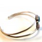 Vintage Southwest Sterling Silver & Turquoise & Coral Cuff Bracelet
