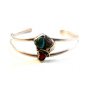 Vintage Southwest Sterling Silver & Turquoise & Coral Cuff Bracelet