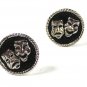 Vintage Silvertone & Black Comedy Tragedy Theatre Cufflinks Unbranded 71015