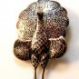 Vintage Siam Sterling Black Niello Enamel Peacock Brooch