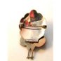 Vintage Siam Sterling Black Niello Enamel Peacock Brooch