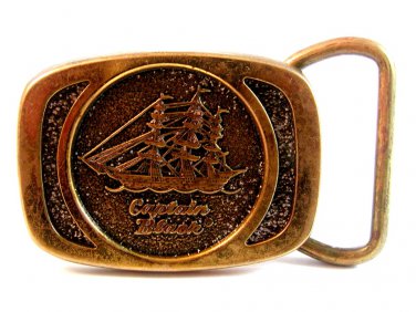 Vintage Captain Black Pipe Tobacco Belt Buckle