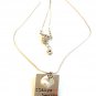 Alexa's Angels Silver Tone Change Begins Within Pearl Pendant / 18" Necklace