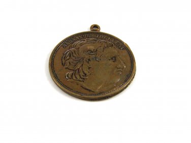 Vintage Alexander The Great 2 Sided Pendant / Coin