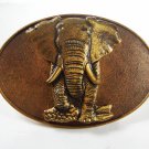 Vintage Solid Bronze Elephant Belt Buckle Made For Houston Safari Club 72015