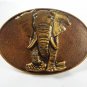 Vintage Solid Bronze Elephant Belt Buckle Made For Houston Safari Club 72015
