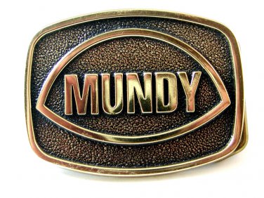 Vintage 1970's - 80's Solid Brass Belt Buckle by BTS