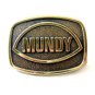 Vintage 1970's - 80's Solid Brass Belt Buckle by BTS