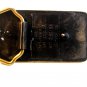 Vintage Caron Compactor Company Modesto CA Solid Brass Belt Buckle Made in U.S.A