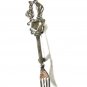 Vintage Sterling Silver Dutch Boy & Girl Kissing Heart Fork Brooch By Lang 7815