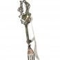 Vintage Sterling Silver Dutch Boy & Girl Kissing Heart Fork Brooch By Lang 7815