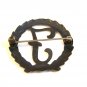 Vintage Sterling Silver Letter or Initial F in a Wreath Brooch