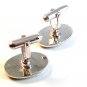 Vintage Silver Tone Cufflinks Signed With The Letter A