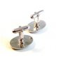 Vintage Silver Tone Cufflinks Signed With The Letter A