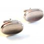 Vintage Silver Tone Cufflinks Signed With The Letter A