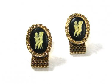 Vintage Goldtone Babies Dancing Wrap Around Cufflinks Unbranded 71015