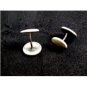 Deco White & Black Circle Cufflinks 22514