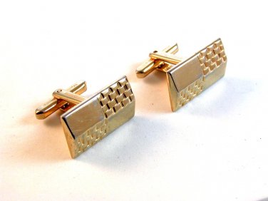 Vintage 1950's - 1960's Gold Tone Cufflinks by Hickok U.S.A.