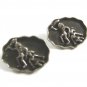 1970's True Vintage Caveman & Woman & Club Cufflinks Unmarked 102414