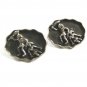 1970's True Vintage Caveman & Woman & Club Cufflinks Unmarked 102414