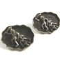 1970's True Vintage Caveman & Woman & Club Cufflinks Unmarked 102414