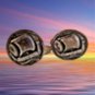 Vintage Sterling Silver Scandanavian Danish Viking Ship Cufflinks