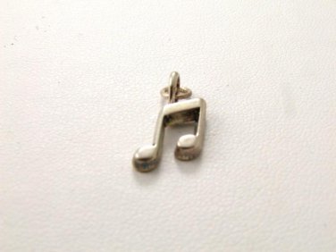 Vintage Sterling Silver Musical Note Charm