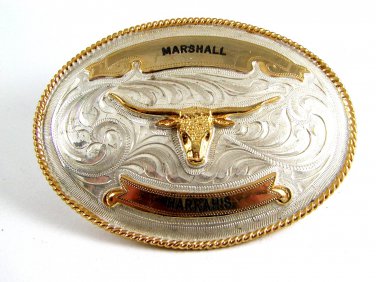 Silver Strike Marshall Harrah's Longhorn Belt Buckle 11262013