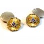 Vintage Edwardian / Deco Gold & Silver Tone Masonic Cufflinks