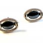 Vintage Silver Tone & Hematite Cufflinks by Hickok