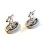Vintage Silver Tone & Hematite Cufflinks by Hickok