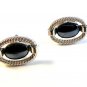 Vintage Silver Tone & Hematite Cufflinks by Hickok