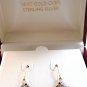 Sterling Silver & 18Kt Gold Diamond Accent Dolphin Earrings