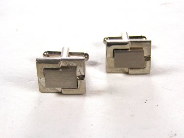 1960's - 1980's Silvertone  Cufflinks Unbranded 72015a