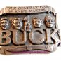 Vintage 4 Generations of Knife Makers Buck Knives Belt Buckle