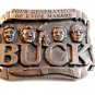 Vintage 4 Generations of Knife Makers Buck Knives Belt Buckle