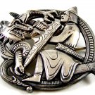 Vintage Silver St. George & The Dragon Brooch 62414