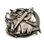 Vintage Silver St. George & The Dragon Brooch 62414