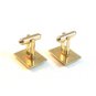 Vintage Gold Tone Initial C Cufflinks Signed Shields